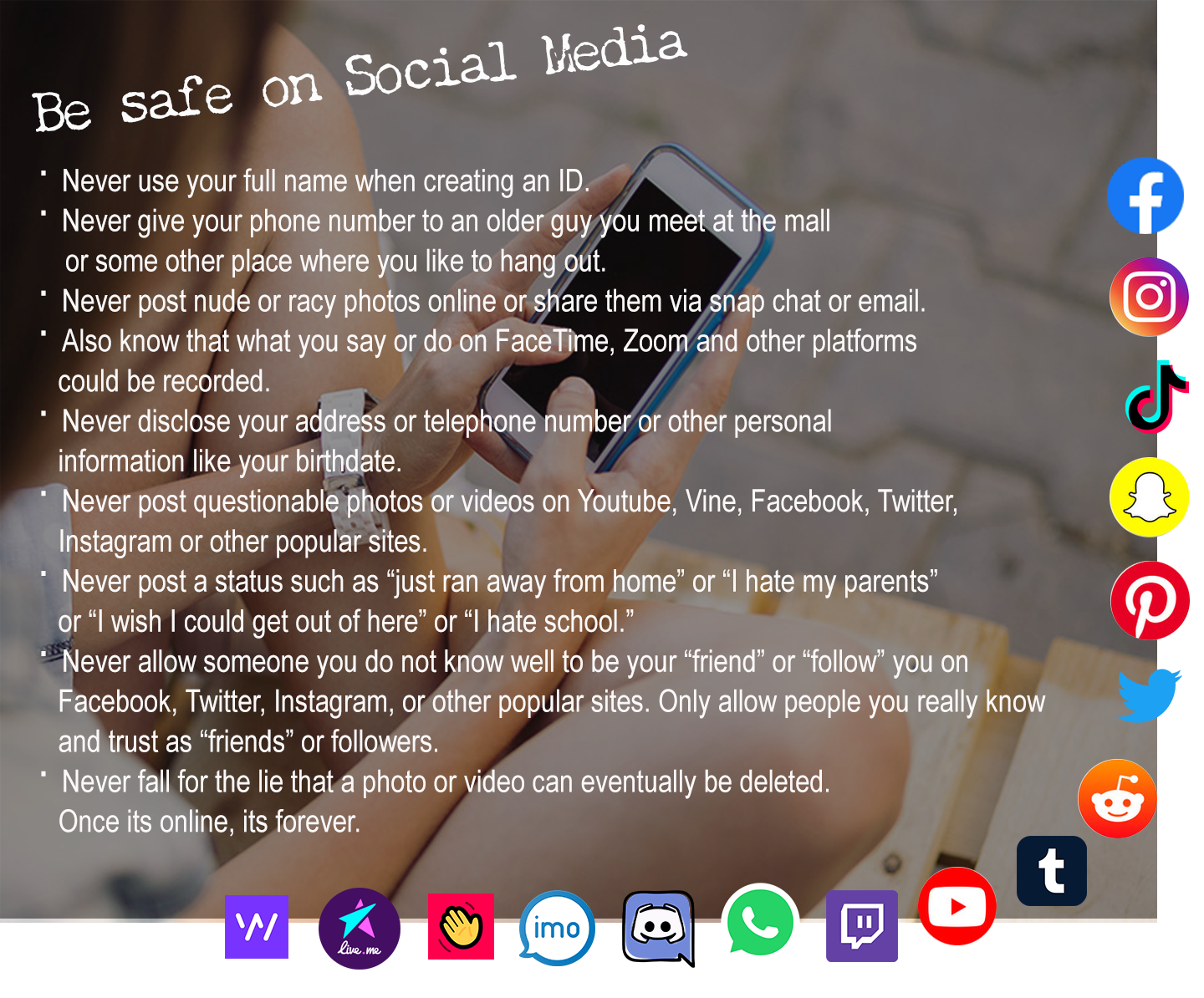Be Safe on Social Media